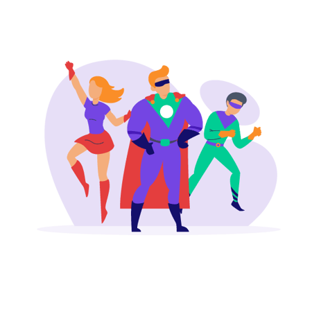 Illustration: CFOs shown as superheroes