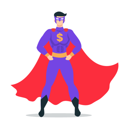 Illustration: Outsourced CFO services superhero
