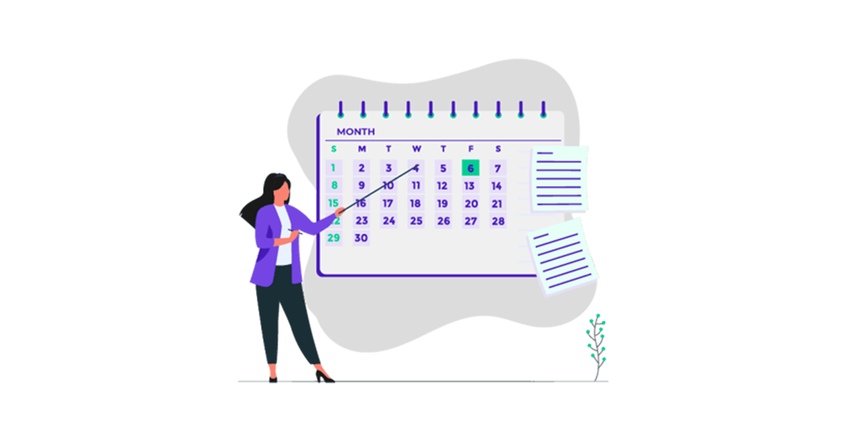 Illustration: Calendar reminder to update financial model