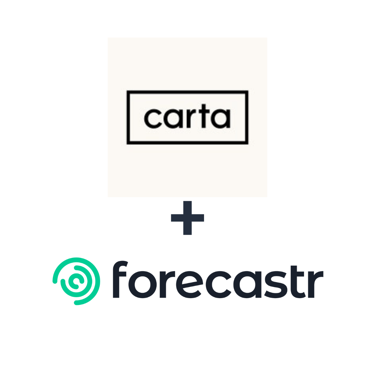 Partnership logos: Forecastr + Carta