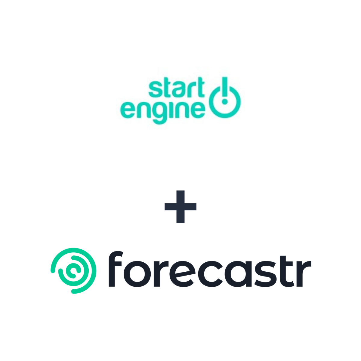 Partnership logos: Forecastr + StartEngine