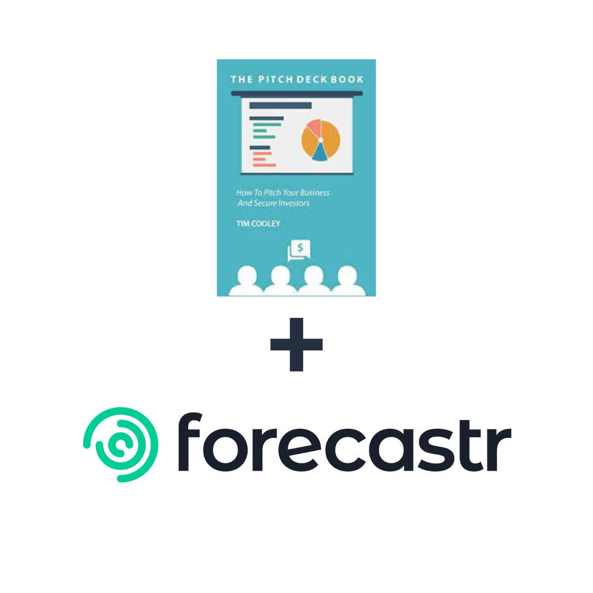 Partnership logos: Forecastr + The Pitch Deck Book